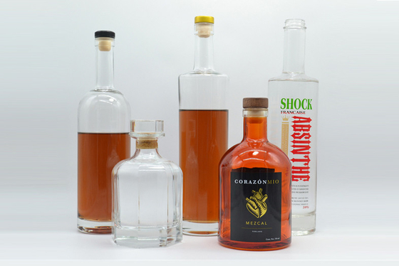 Super Flint Custom Logo 100ml 350ml 550ml 750ml Glasflasche für Tequila Wodka Whisky