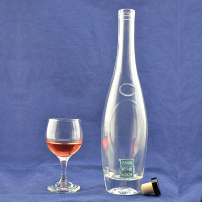 Halsbandmaterial Super-Fliesenmaterial 700 ml Leerer klarer Alkohol Rum Whisky Spirit Wodka Glasflasche für Alkohol