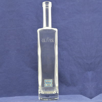 Halsbandmaterial Super-Fliesenmaterial 700 ml Leerer klarer Alkohol Rum Whisky Spirit Wodka Glasflasche für Alkohol
