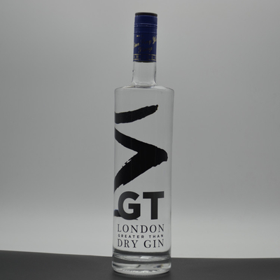 Custom Round Shoulder Screen Printing Eisige weiße Glasflasche für 750 ml alkoholischen Wodka