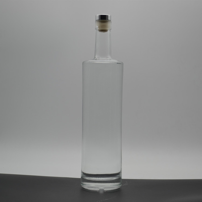 Custom Round Shoulder Screen Printing Eisige weiße Glasflasche für 750 ml alkoholischen Wodka