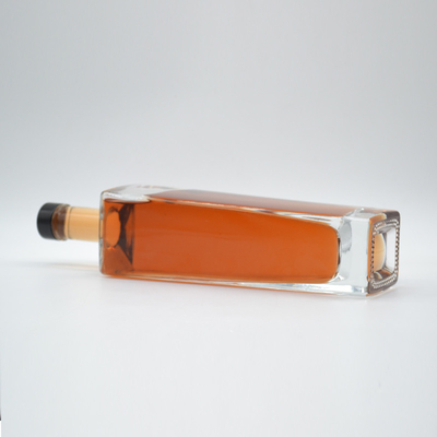 Whisky Wodka Likör 750 ml leere Viereckglasflasche mit Super Flint Glasmaterial