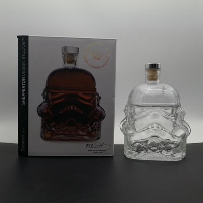 Decal Oberfläche Handling Custom Design 750ml Glasflasche für Alkohol Whisky Gin Wodka