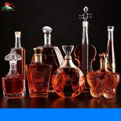 Glasflasche für Whisky Brandy Wodka Gefrorene Körpermaterialien Glas