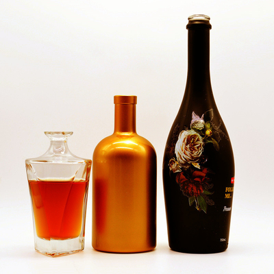Glasflasche für Whisky Brandy Wodka Gefrorene Körpermaterialien Glas