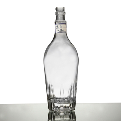Individuelle leere Glasflasche für Alkohol Whiskey Vodka Spirit 700ml 750ml 500ml 1000ml