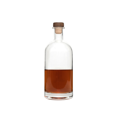 Custom 750ml Embossed Logo Wein Glasflasche in klarer Farbe für Marken Whisky