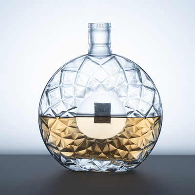 Custom 750 ml Spirituose Brandy Glasflasche Schick Transparent 700 ml Leerer Alkohol