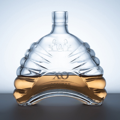 Custom 750 ml Spirituose Brandy Glasflasche Schick Transparent 700 ml Leerer Alkohol