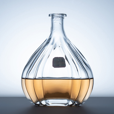 Custom 750 ml Spirituose Brandy Glasflasche Schick Transparent 700 ml Leerer Alkohol