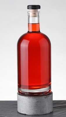 Super Flint Glasmaterial Brandy Glasflasche für Liquor Spirit 700 ml