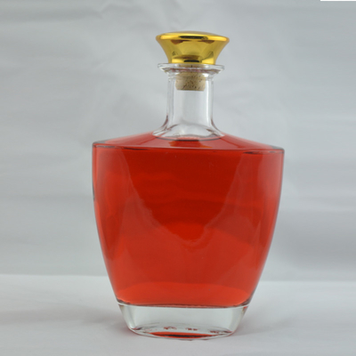 750 ml spezielle Spirituosenflaschen Super Flint Glasmaterial Brandy Glasflasche mit Kork