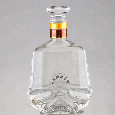 750 ml spezielle Spirituosenflaschen Super Flint Glasmaterial Brandy Glasflasche mit Kork