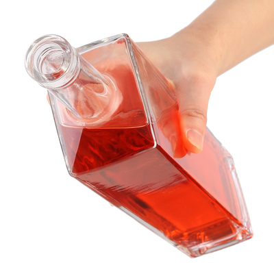 OEM-Logo Dekal Vorräte 1000 ml 750 ml 500 ml Alkoholflaschen Wodka Glasflasche mit Korkkappe