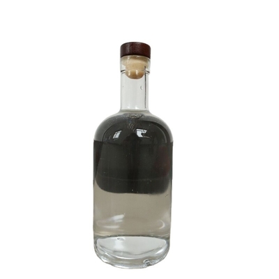 OEM-Logo Dekal Vorräte 1000 ml 750 ml 500 ml Alkoholflaschen Wodka Glasflasche mit Korkkappe