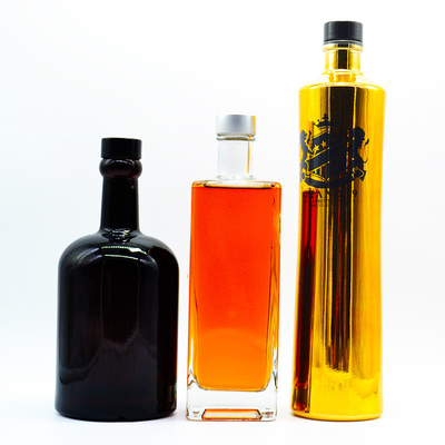 Warmstempeln Oberfläche Handhabung Glasflaschen für Wodka Gin Spirit 500 ml 1 Liter