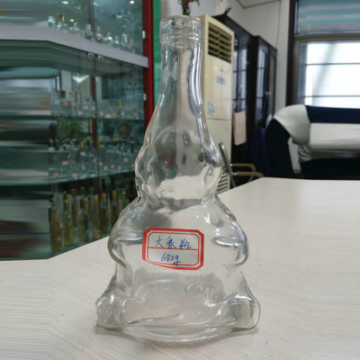 Super Flint Hot Stamping 500ml 700ml 750ml Alkohol Brandy Glasflasche OEM