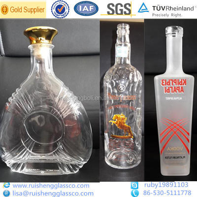 OEM-Flasche für Softdrinks aus klarem Glas 300 ml 500 ml 750 ml mit tiefem Frostprozess
