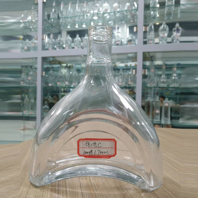 Super Flint Hot Stamping 500ml 700ml 750ml Alkohol Brandy Glasflasche OEM