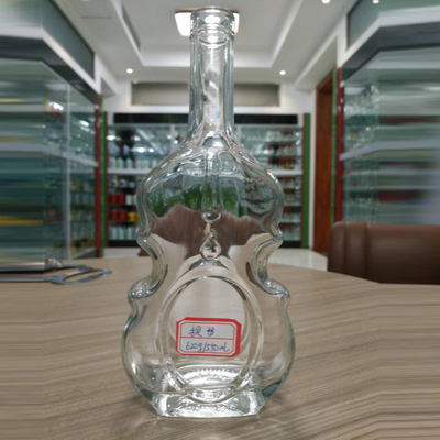 Super Flint Hot Stamping 500ml 700ml 750ml Alkohol Brandy Glasflasche OEM