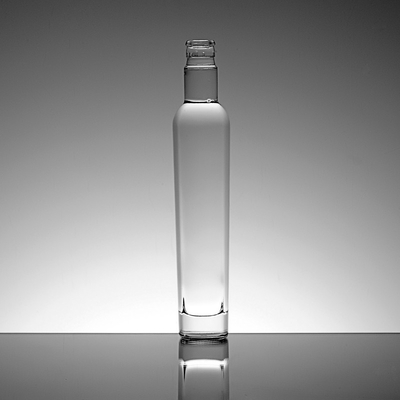 Custom Design Graue Bernstein Glasflaschen 375ml 500ml 750ml für Wodka Gin Spirituosen