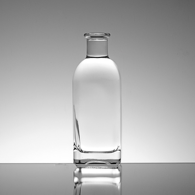 Custom Design Graue Bernstein Glasflaschen 375ml 500ml 750ml für Wodka Gin Spirituosen