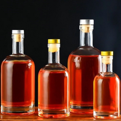 Customized Clear Flint 500ml Quadrat Glasflaschen für Alkohol