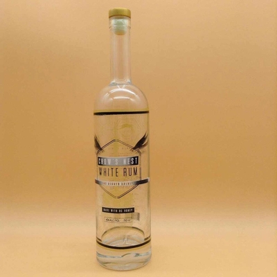 Decal Screen Printing Frosted Cork Vodka Flasche 500ml 750ml 1L Glasflasche für Wodka