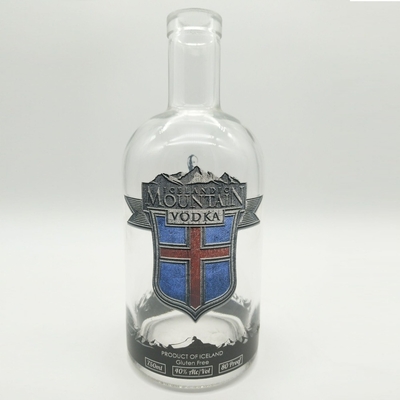 Kostenlose Probe Decal Oberfläche Handling Glas Weinflaschen für Gin Wodka Whisky