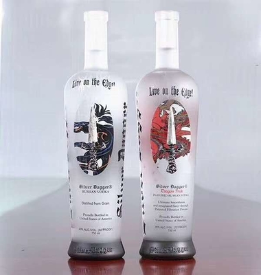 XO/Brandy/Whisky/Wodka Kristall weiße Glasflasche mit Decal-Behandlung