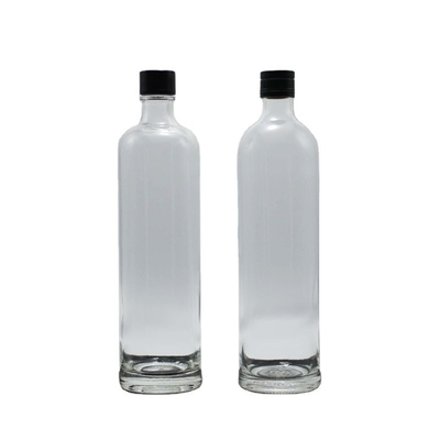 FOB-Bedingungen Super Flint Glas Wasserflasche mit Stoppe und Decal Oberfläche 750 ml 1000 ml