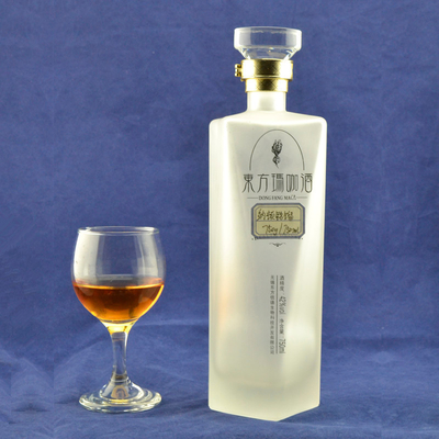 Frosted Gold Dreieck Brandy Leere Flasche Dekal Transparent