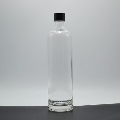 FOB-Bedingungen Super Flint Glas Wasserflasche mit Stoppe und Decal Oberfläche 750 ml 1000 ml
