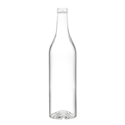 Custom 1-Liter-Glasflasche für Wodka Kristall-Weiß-Bildschirmdruck Oberflächenbehandlung