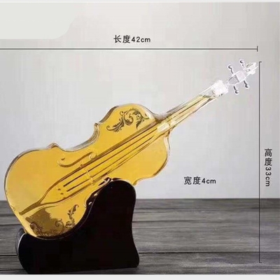 Einzigartige Gitarrenform angepasste Glasflasche für Spirituosen