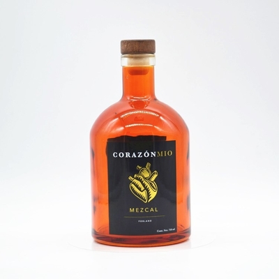 Farbige Tequila-Flasche mit gravierbarem Quadratmuster 500 ml für heiße alkoholische Getränke