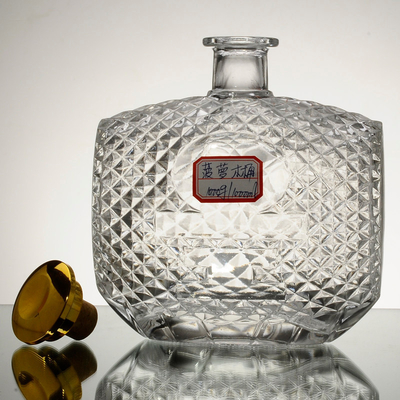 Kostenlose Probengebühr Glas-Gin-Flaschen für Alkohol/Liquor leere Glasflasche