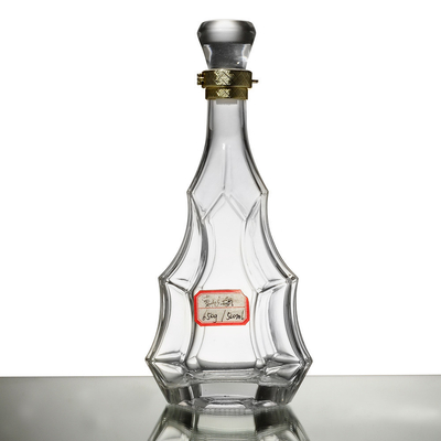 Einzigartige Polygon-Glasflasche für Spirituosen Gin Vodka Ideal