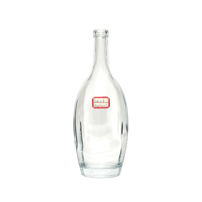 Super Flint Glas individuell gefertigte Form Brandy Liquor Flasche 200 ml Leer 750 ml 500 ml