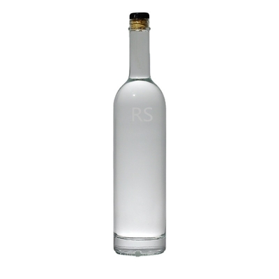 750 ml klare Glasflasche für Runde Getränke Whisky Champagner Spirit 500 ml Kapazität