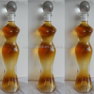 24oz 26oz Glasglas in Mann und Frau Körperform mit Decal Oberflächenbehandlung