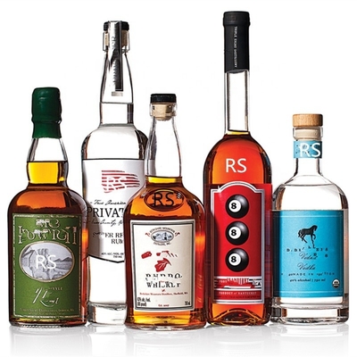 Glasflaschen 500 ml 750 ml Klarer leerer Gin Wein Whiskey Brandy Wodka mit SGS-Zertifikat