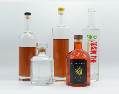 750 ml 500 ml Glasflasche für Wodka Brandy Whiskey Oberflächenhandhabung Bildschirmdruck
