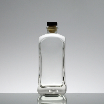 Hot Stamping Oberfläche Handling 1L Super Glas Whisky Flasche aus kristallweißem Material