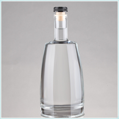 Durchsichtige leere Warmstempel Super Flint Glas Flaschen mit Korken 75cl 750ml Kapazität