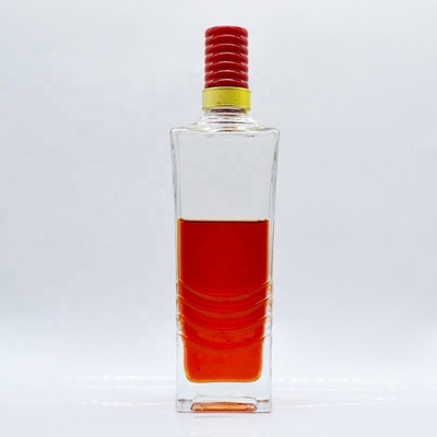 Mahlzeitliche leere Flasche 1L Wodka Glasflasche mit einzigartigem Design Expressversand