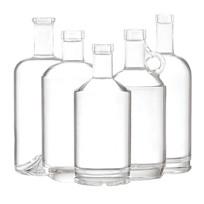 Super Flint Glasmaterial Custom Printing Quadrat Glasflasche für hochwertige Gin Flasche