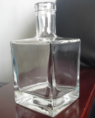 Glas Whisky Flasche Klar Super Flint 375 ml 500 ml Quadrat Trocken Gin Wodka Weinflasche