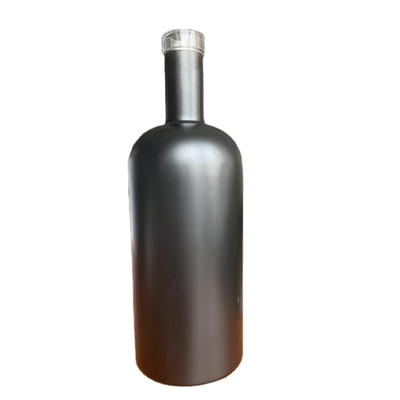 Matte schwarzer Alkohol Gin Wodka Brandy Glasflasche 500 ml 750 ml 700 ml