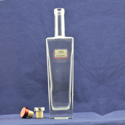 Glas Whisky Flasche Klar Super Flint 375 ml 500 ml Quadrat Trocken Gin Wodka Weinflasche
